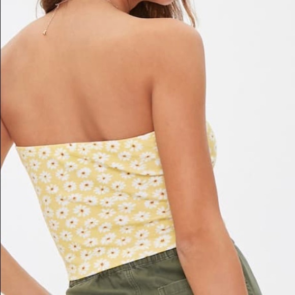 Daisy Print Tube Top - Picture 2 of 2